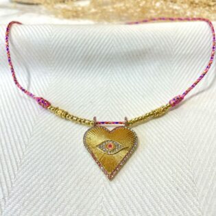 Collier - COEUR ROSE