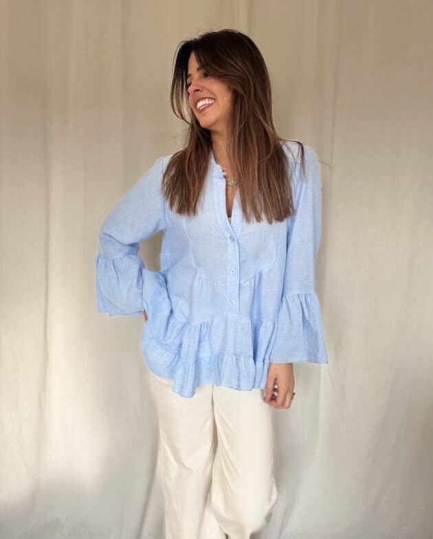 Blouse bleue - MANON – Image 2