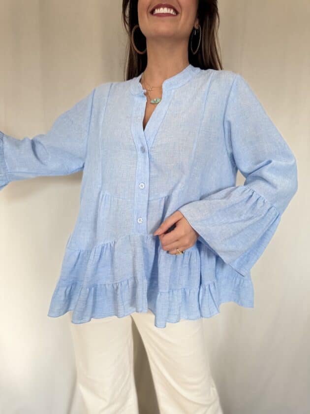 Blouse bleue - MANON – Image 4