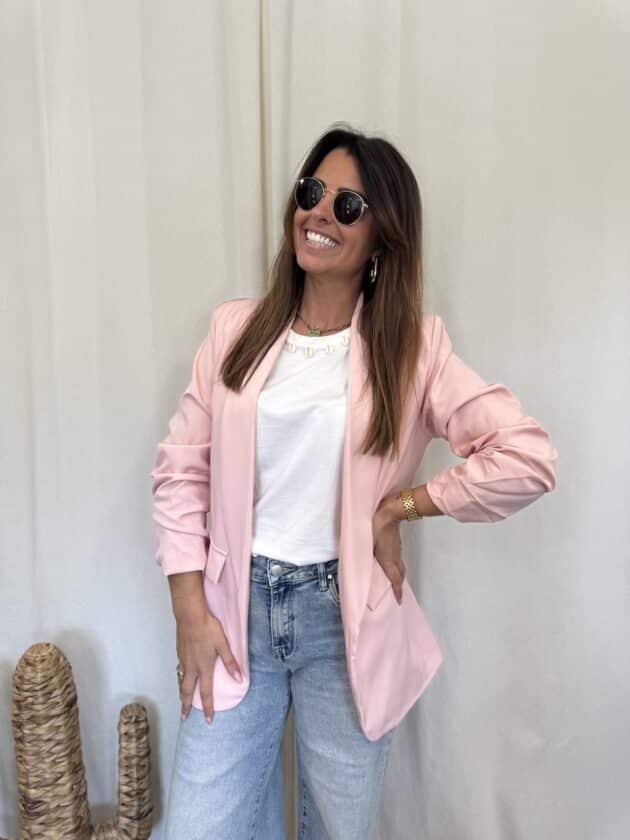 Blazer rose pastel - OLGA – Image 5