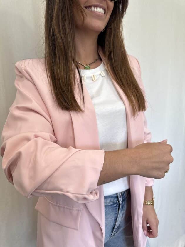 Blazer rose pastel - OLGA – Image 2