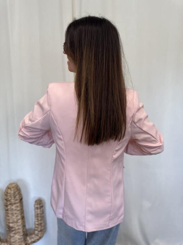 Blazer rose pastel - OLGA – Image 3