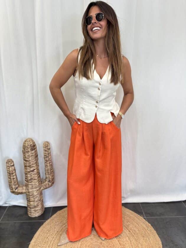 Pantalon orange - EMY – Image 4