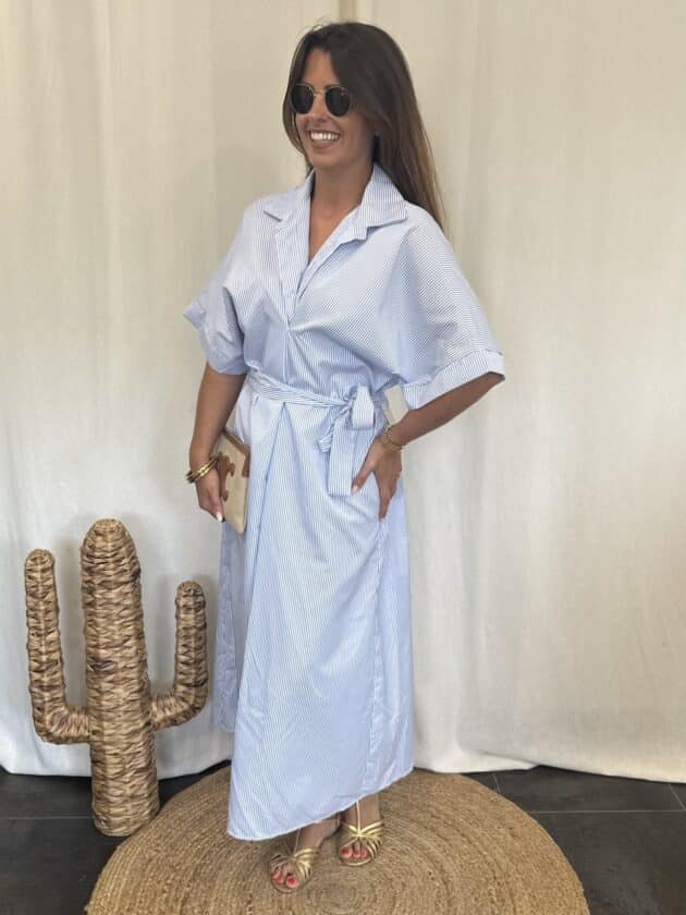 Robe bleue - EMMANUELLE – Image 4