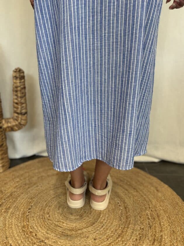 Robe chemise bleu - MONICA – Image 7