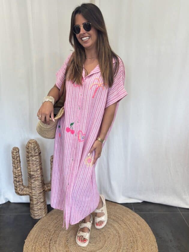 Robe chemise rose - MONICA – Image 7