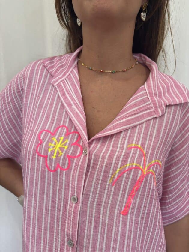 Robe chemise rose - MONICA – Image 8