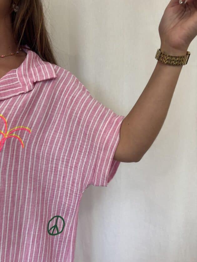 Robe chemise rose - MONICA – Image 10