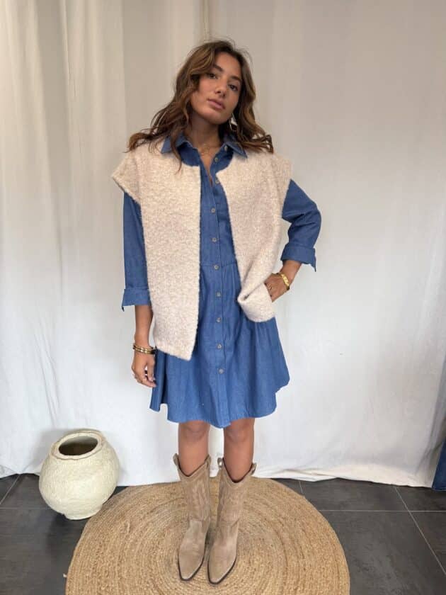 Gilet beige - EMY – Image 3
