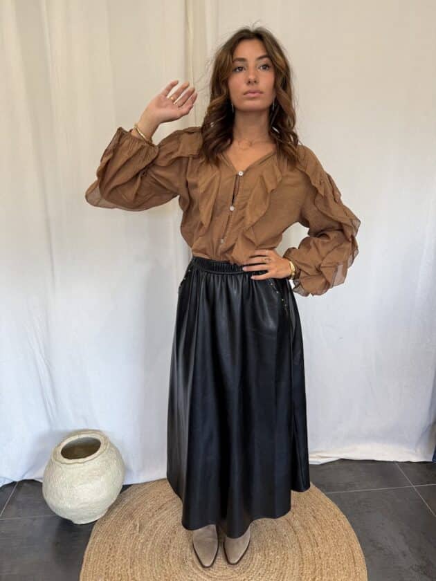 Blouse marron - DIANA – Image 8
