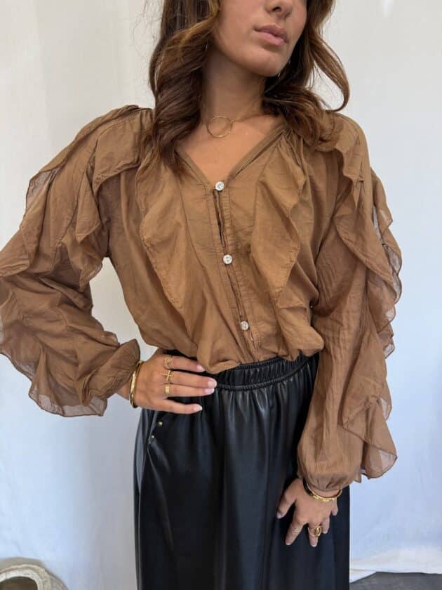 Blouse marron - DIANA – Image 6
