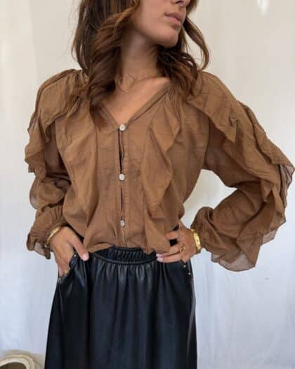 Blouse marron - DIANA