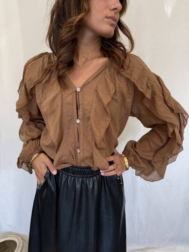 Blouse marron - DIANA