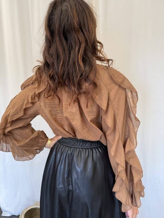 Blouse marron - DIANA – Image 7