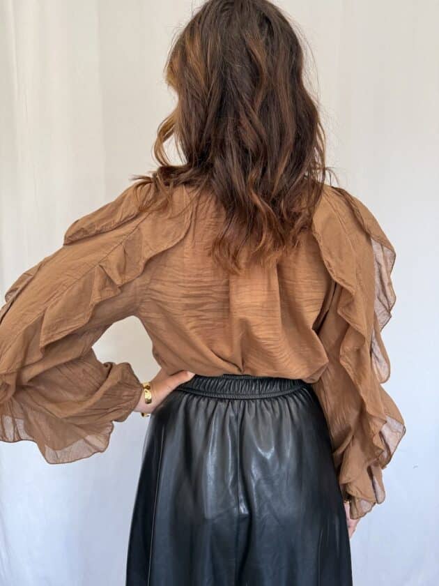 Blouse marron - DIANA – Image 2
