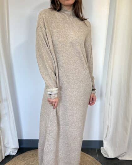 Robe pull beige - OCEANE