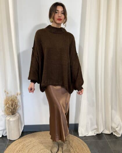 Jupe longue marron - CELINE