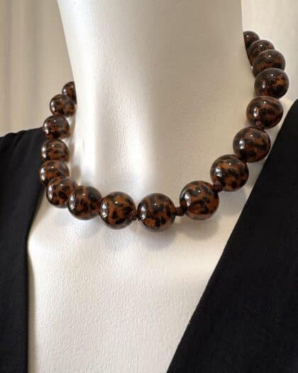 Collier perles - LEOPARD