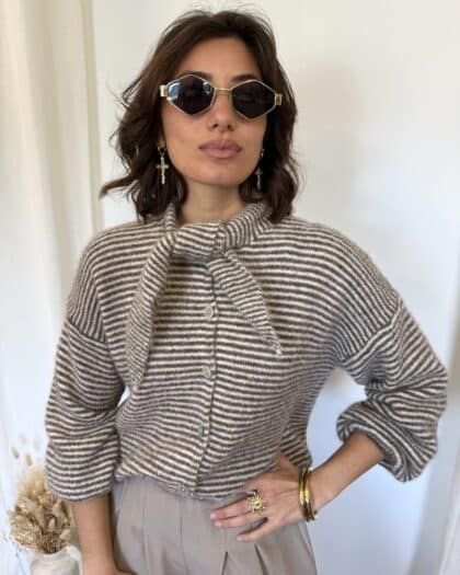 Gilet avec écharpe - JULIETTE