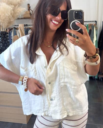 Chemise écru 100% lin - STACY
