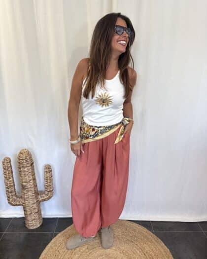 Pantalon terracotta - ANGIE