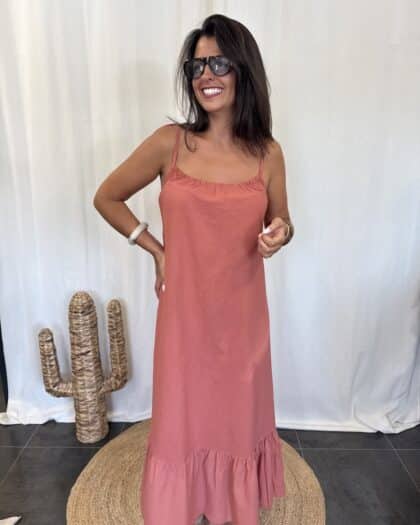 Robe longue terracotta - LOLA